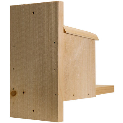 Pine Peanut Box Squirrel Feeder with Lift-Up Lid