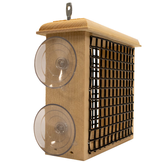 Pine Window Suet Feeder with Suction Cups