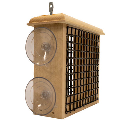 Pine Window Suet Feeder with Suction Cups