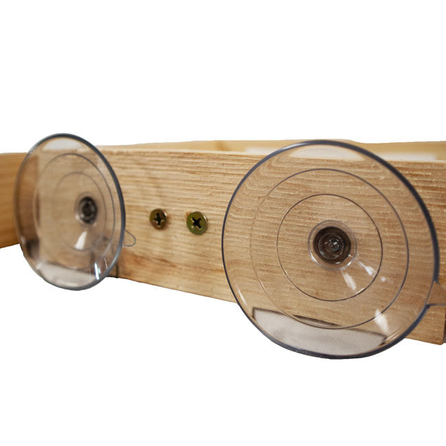 Pine Window Bird Feeder with Suction Cups