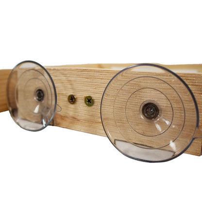 Pine Window Bird Feeder with Suction Cups