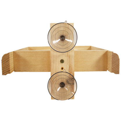 Pine Window Bird Feeder with Suction Cups