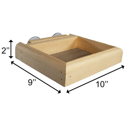 Pine Window Bird Feeder with Suction Cups