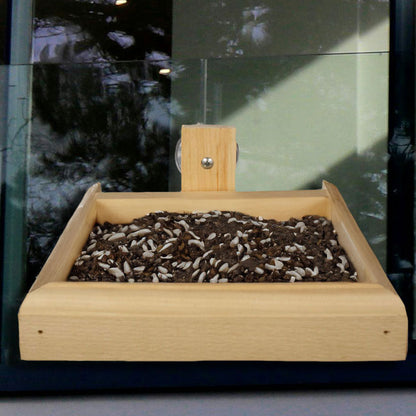 Pine Window Bird Feeder with Suction Cups