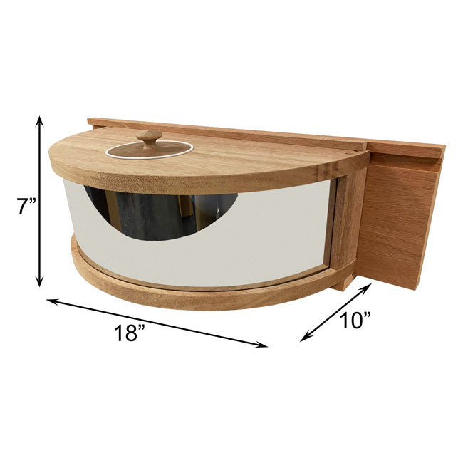 Oak In-Window Bird Feeder with Mirrored Viewing Panel
