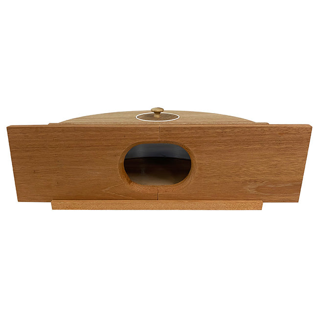 Oak In-Window Bird Feeder with Mirrored Viewing Panel