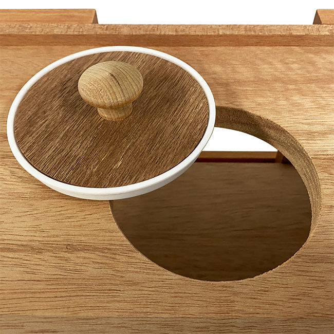 Oak In-Window Bird Feeder with Mirrored Viewing Panel