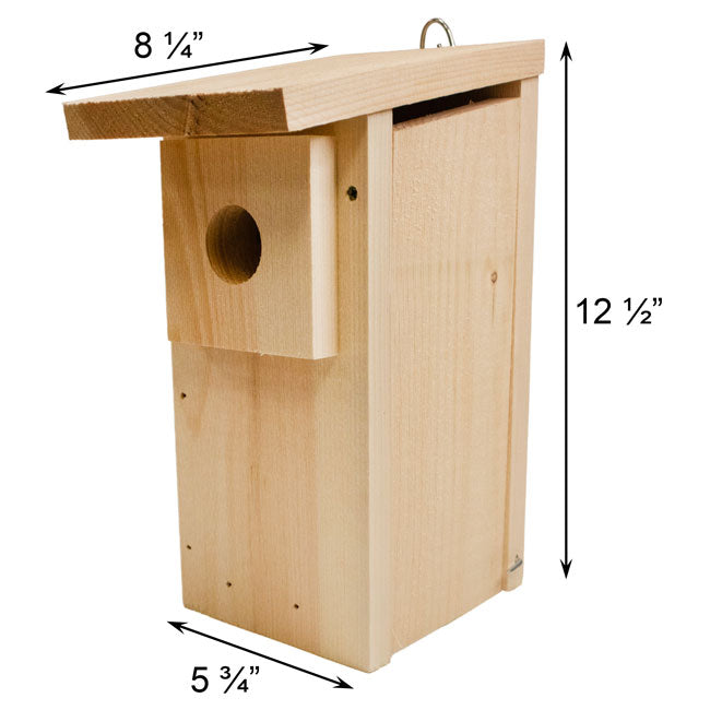 Eastern Bluebird Pine Nest Box with Predator Guard