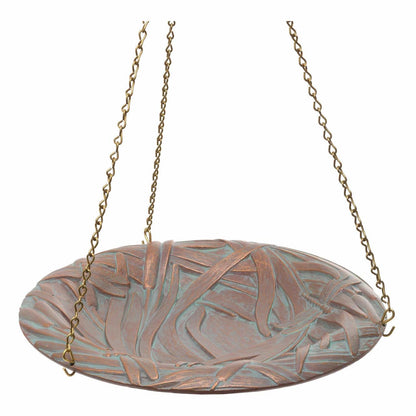 Dragonfly Hanging Birdbath, Copper Verdi