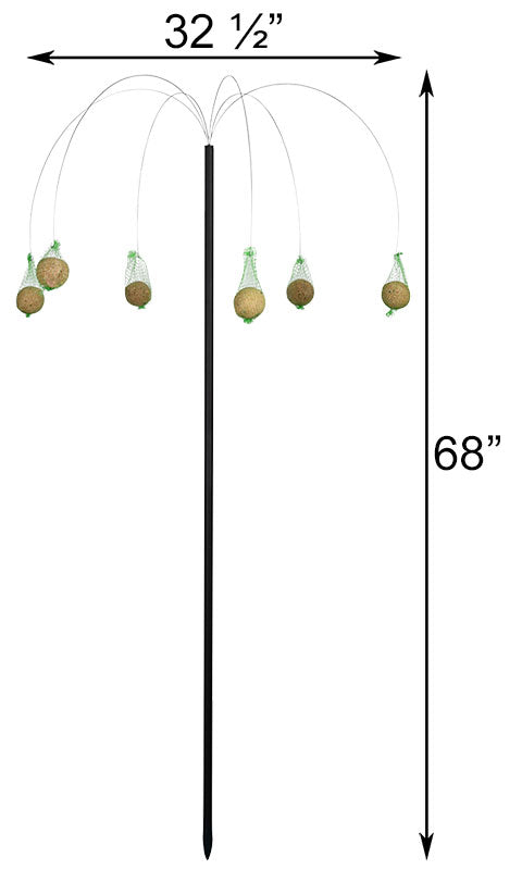 68-Inch Palm Tree Suet Ball Hanger – Black