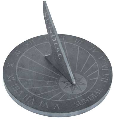9.75-Inch Gray Slate Garden Sundial