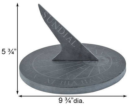 9.75-Inch Gray Slate Garden Sundial