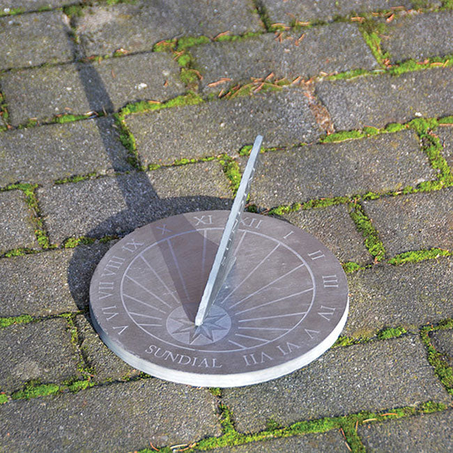 9.75-Inch Gray Slate Garden Sundial