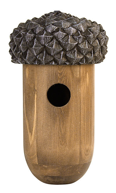 Acorn-Shaped Pine Birdhouse for Wrens & Chickadees
