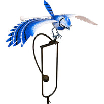 53-Inch Flying Blue Jay Rocker Garden Stake