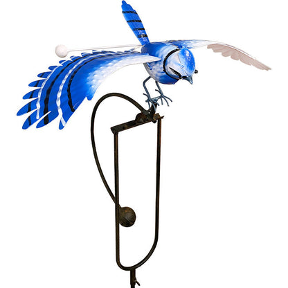 53-Inch Flying Blue Jay Rocker Garden Stake