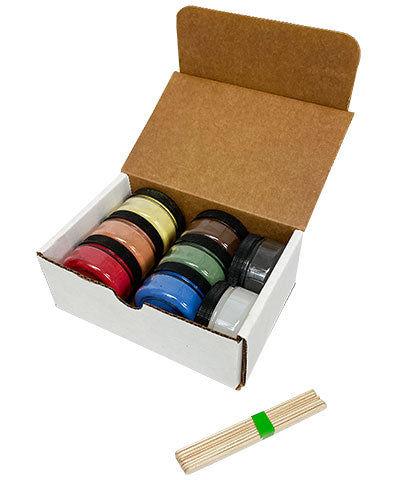 8-Color Natural Milk Paint Powder Craft Kit