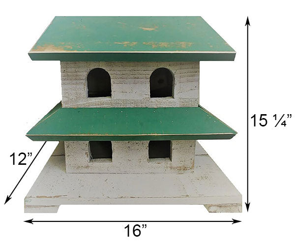 Rustic Reclaimed Wood 4-Room Purple Martin House