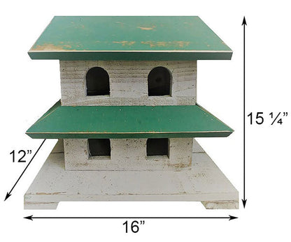 Rustic Reclaimed Wood 4-Room Purple Martin House