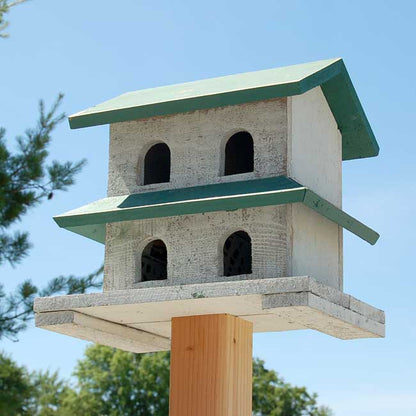 Rustic Reclaimed Wood 4-Room Purple Martin House