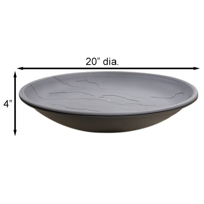 20-Inch Heated Deck Rail Bird Bath with Thermostat