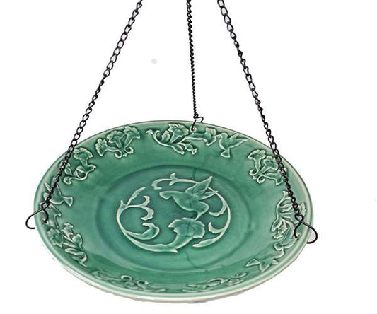 Hummingbird Ceramic Hanging Bird Bath