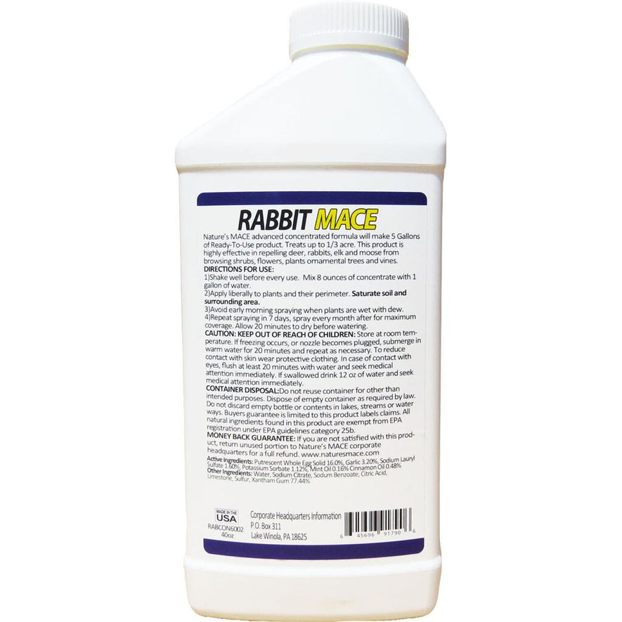 Nature's Mace Rabbit Repellent, 40oz Concentrate