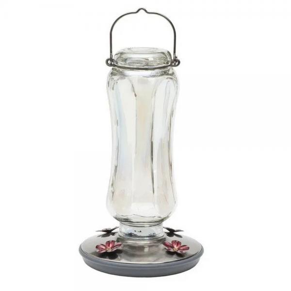 Starglow Glass Hummingbird Feeder with Daisy Ports – 24 oz