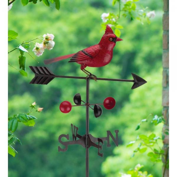 Cardinal Garden Weathervane Stake