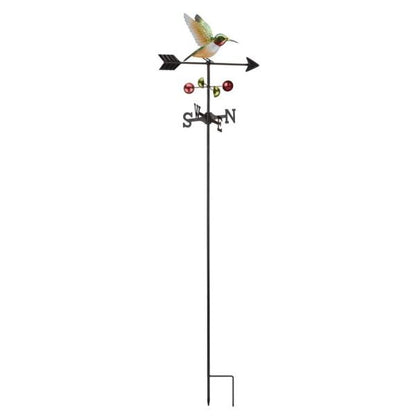 Ruby-Throated Hummingbird Garden Weathervane Stake