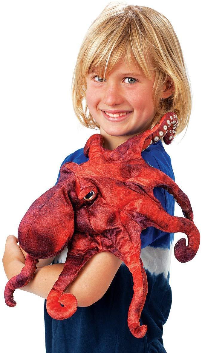 Red Octopus Hand Puppet
