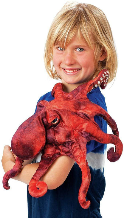 Red Octopus Hand Puppet