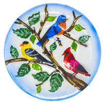 Songbird Chorus Glass Bird Bath