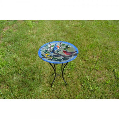 Songbird Chorus Glass Bird Bath
