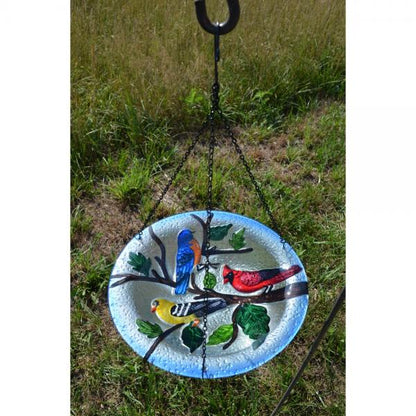 Songbird Chorus Glass Bird Bath