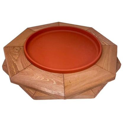 Cedar Deck Mount Heated Bird Bath