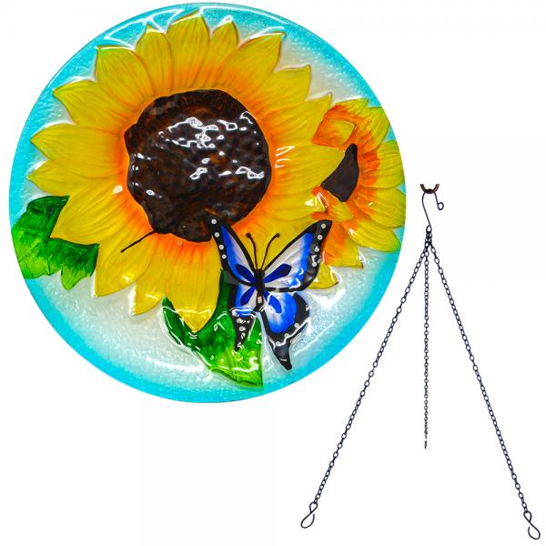 Sunflower Bloom Bird Bath