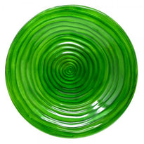 Hunter Green Glass Garden Bird Bath