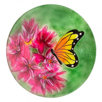 Monarch Meadow Glass Bird Bath
