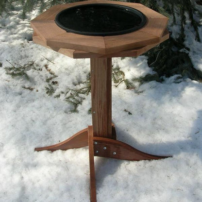 Cedar Frame Heated Bird Bath