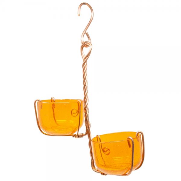 Handcrafted Copper Double Jelly Oriole Feeder