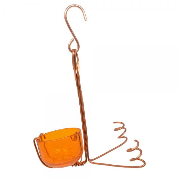 Handcrafted Copper Oriole Fruit & Jelly Feeder