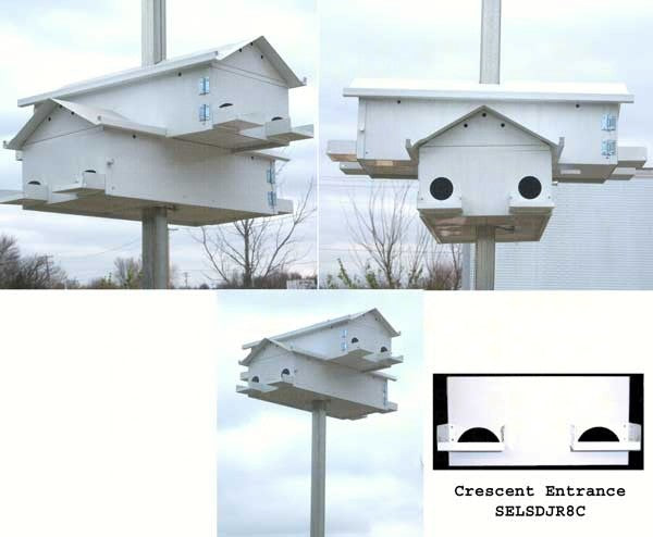 8-Room Starling-Resistant Purple Martin House