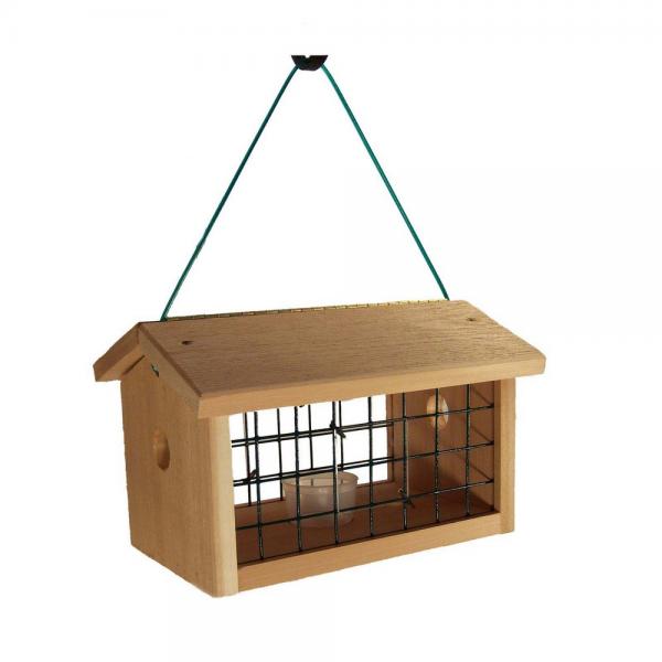 Cedar Bluebird Mealworm Feeder with Protective Entry