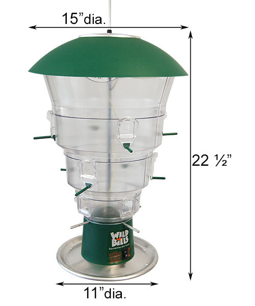12-Port Electronic Squirrel-Resistant Bird Feeder – 24 lb Capacity