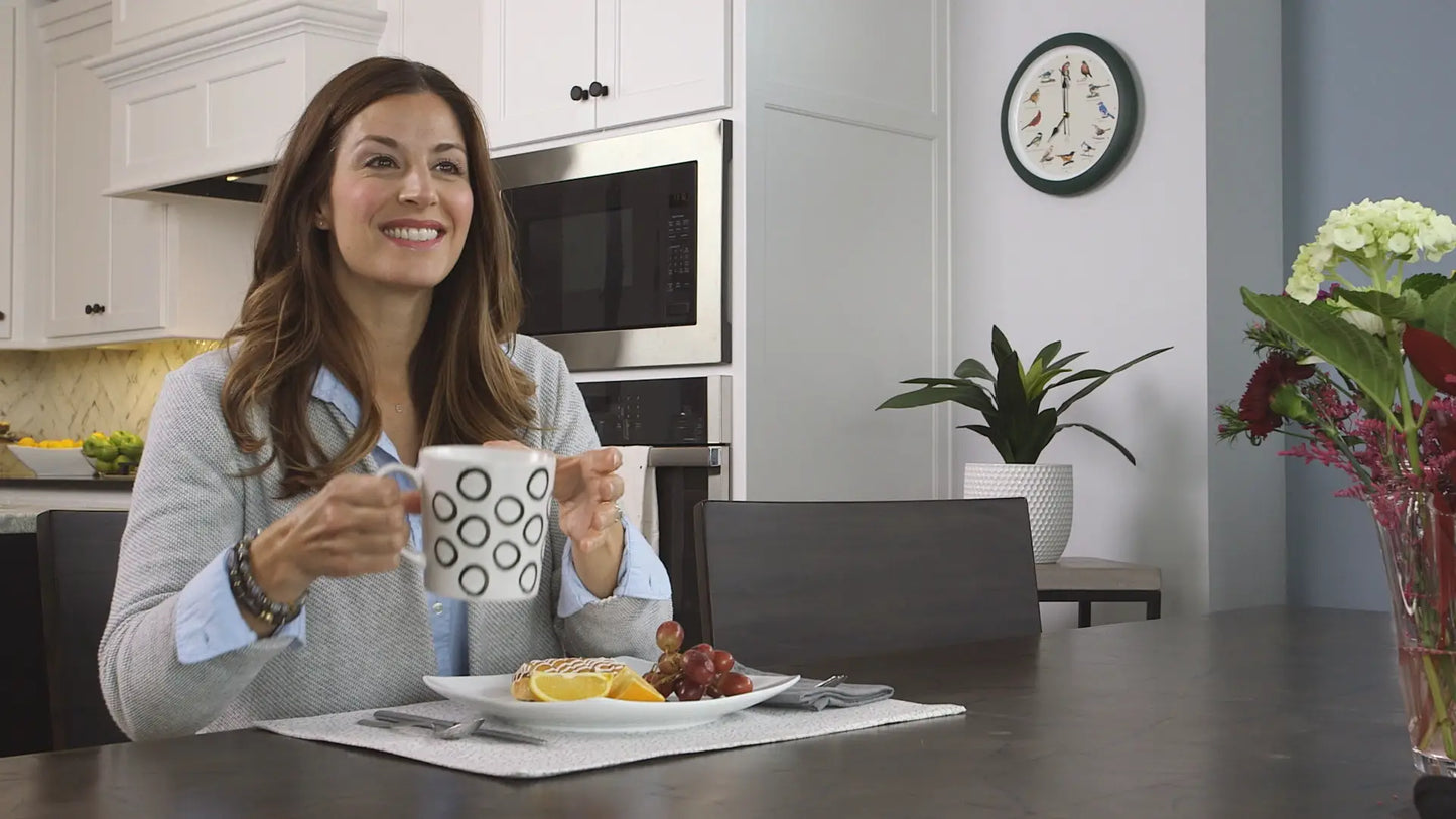 25th Anniversary Original Singing Bird Clock, 13 Inch, Oak