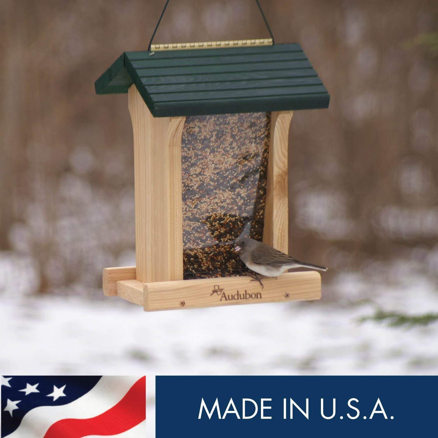 Audubon Deluxe Honey Stained Feeder