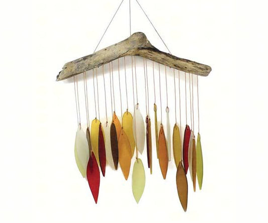 Autumn Leaves & Driftwood Glass Chime
