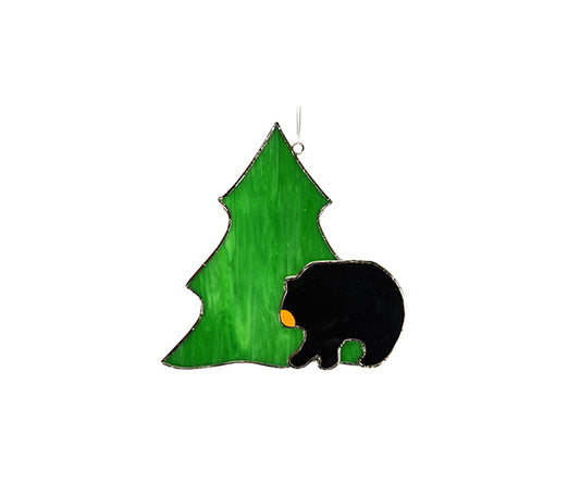 Black Bear with Tree Sun Catcher