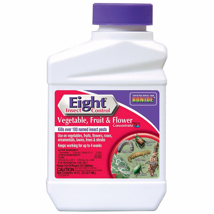EIGHT Insect Control, Vegetable, Fruit & Flower 16oz. Insecticide Concentrate